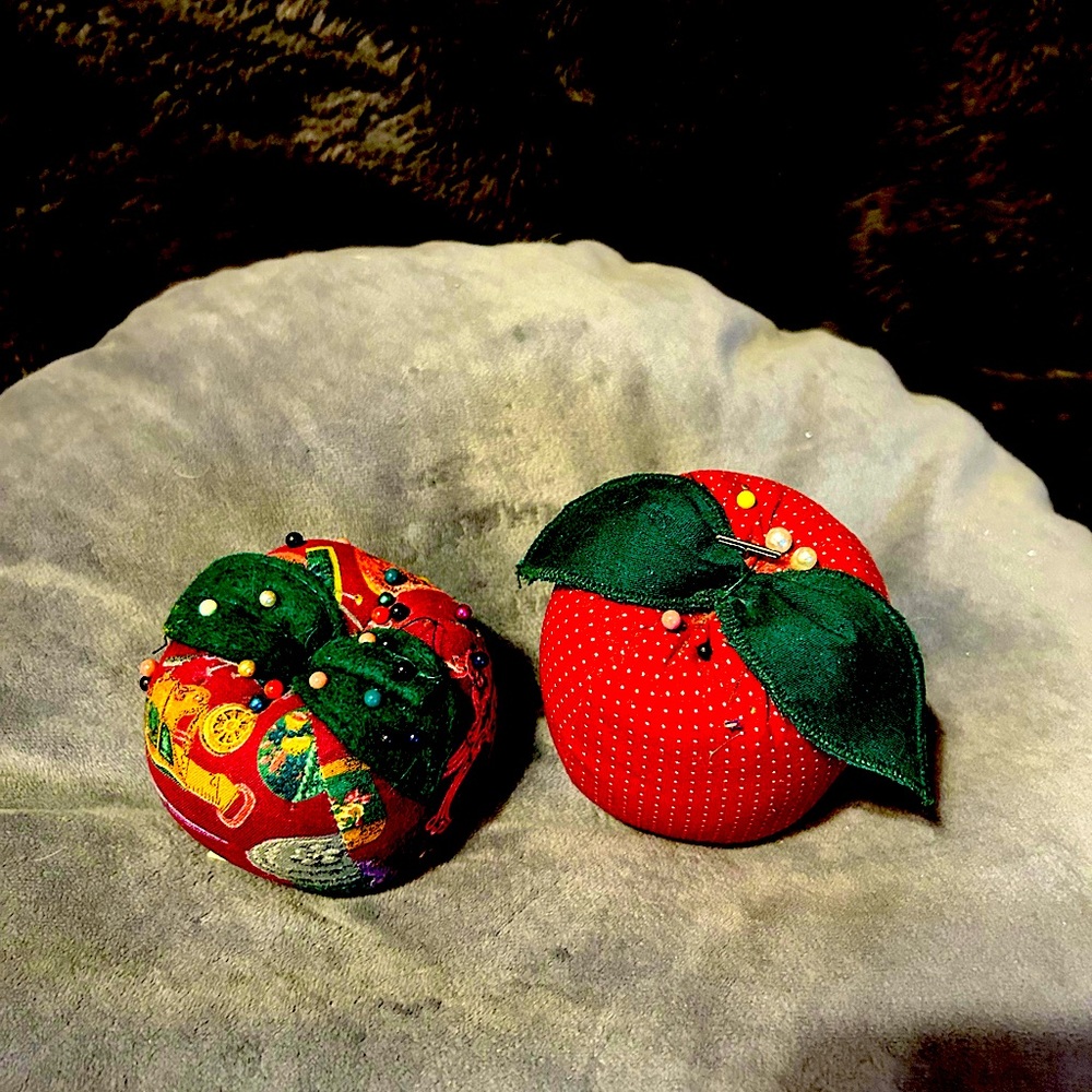 2 Vintage pins and pin cushions. $25
